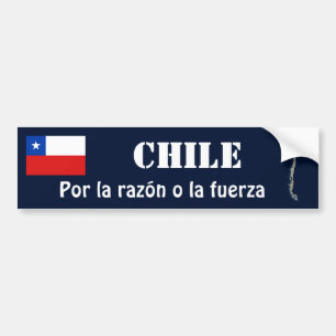 Coche Bandera de Chile + Pegatina para el parachoques