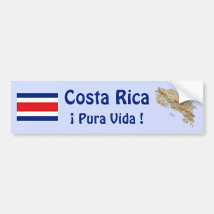 Coche Bandera de Costa Rica y pegatina para el