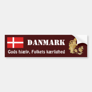 Coche Bandera de Dinamarca + Pegatina para el