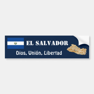 Coche Bandera de El Salvador + Pegatina para el