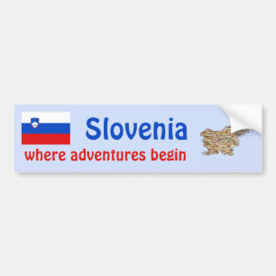 Coche Bandera de Eslovenia + Pegatina para el