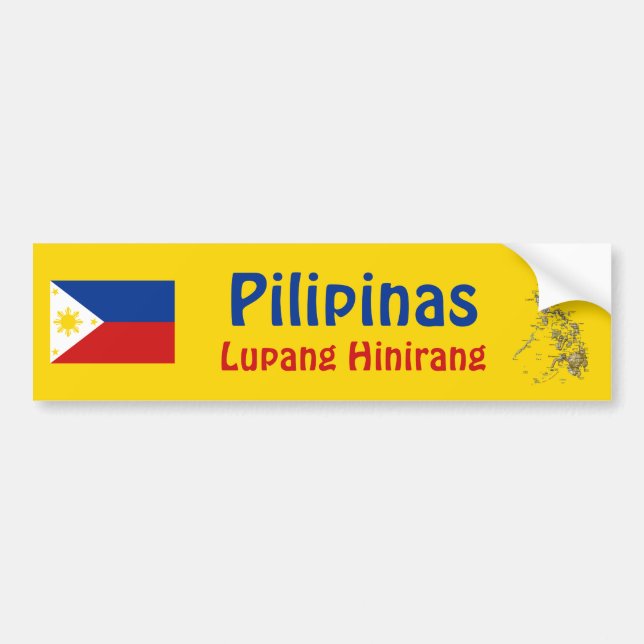 Coche Bandera de Filipinas + Pegatina para el (Frente)