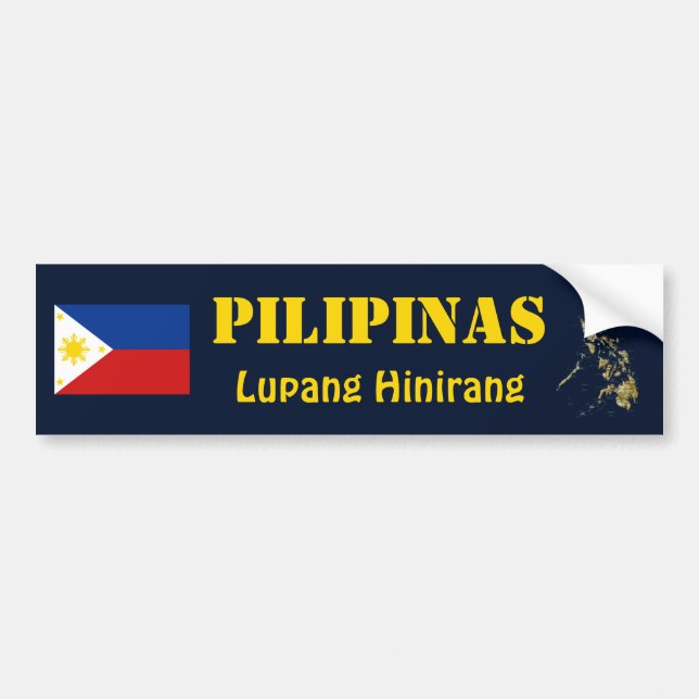Coche Bandera de Filipinas + Pegatina para el (Frente)