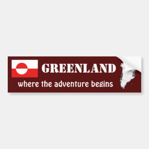 Coche Bandera de Groenlandia + Pegatina para el