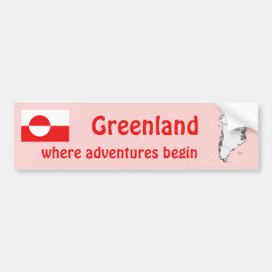 Coche Bandera de Groenlandia y pegatina para el