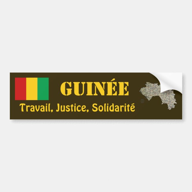 Coche Bandera de Guinea-Conakry + Pegatina para el (Frente)