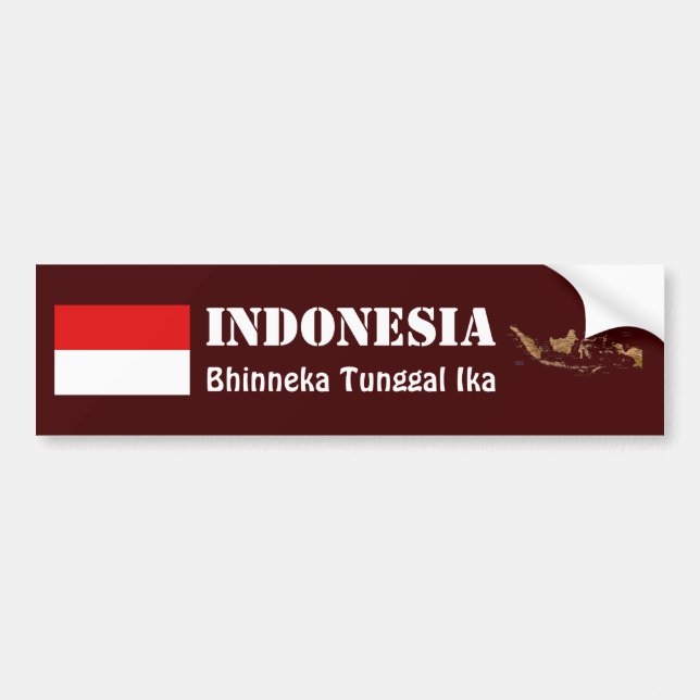 Coche Bandera de Indonesia + Pegatina para el (Frente)