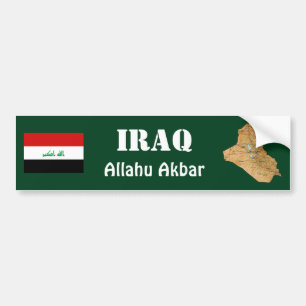 Coche Bandera de Iraq + Pegatina para el parachoques del