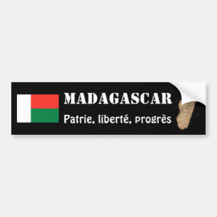 Coche Bandera de Madagascar + Pegatina para el