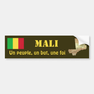 Coche Bandera de Malí + Pegatina para el parachoques de