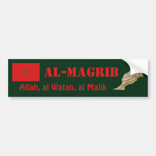 Coche Bandera de Marruecos + Pegatina para el