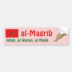 Coche Bandera de Marruecos + Pegatina para el