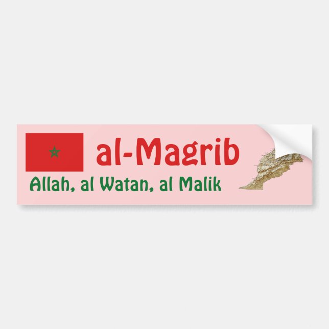 Coche Bandera de Marruecos + Pegatina para el (Frente)