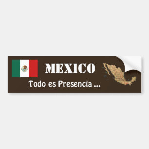 Coche Bandera de México + Pegatina para el parachoques