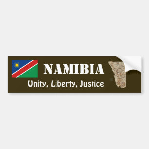 Coche Bandera de Namibia + Pegatina para el parachoques
