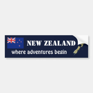 Coche Bandera de Nueva Zelanda + Pegatina para el