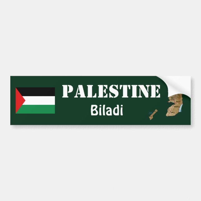 Coche Bandera de Palestina + Pegatina para el (Frente)