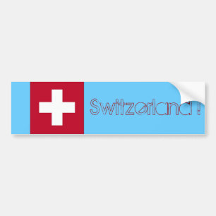 Coche Bandera de Suiza - pegatina para el parachoques