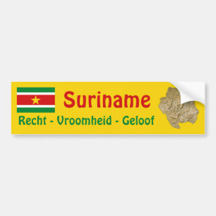 Coche Bandera de Suriname y pegatina para el parachoques