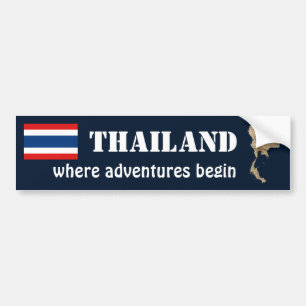 Coche Bandera de Tailandia + Pegatina para el