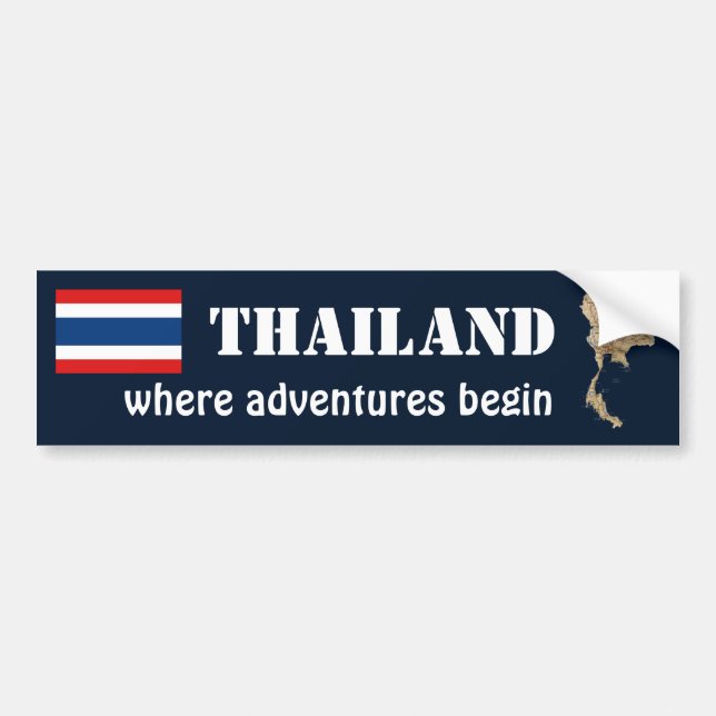 Coche Bandera de Tailandia + Pegatina para el (Frente)