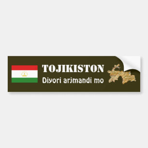 Coche Bandera de Tayikistán + Pegatina para el