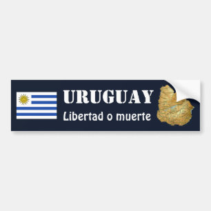 Coche Bandera de Uruguay + Pegatina para el parachoques