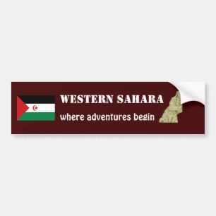 Coche Bandera de Western Sahara + Pegatina para el