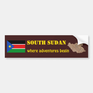 Coche Bandera del sur de Sudán + Pegatina para el