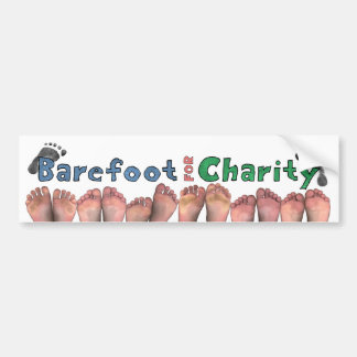 Coche Barefoot para la pegatina del parachoques de carid