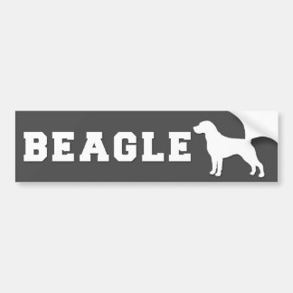 Coche Beagle de la pegatina para el parachoques - gris