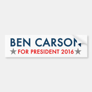 Coche Ben Carson para la pegatina para el parachoques