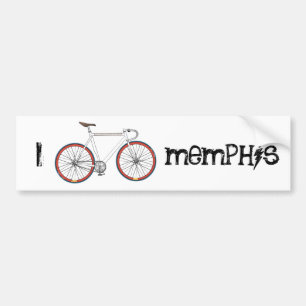 Coche Bike a la pegatina para el parachoques de Memphis