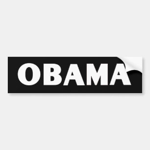 Coche Blanco de Obama en pegatina para el parachoques