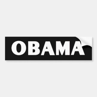 Coche Blanco de Obama en pegatina para el parachoques