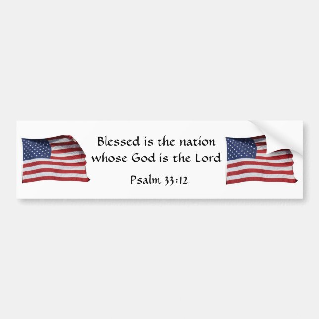 Coche Blessed es la pegatina para el parachoques de la (Frente)