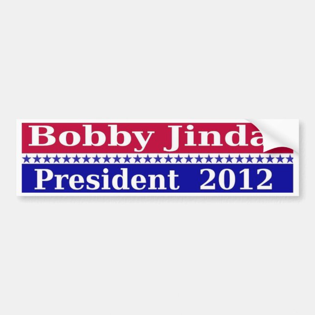 Coche Bobby Jindal para el presidente pegatina para el (Frente)