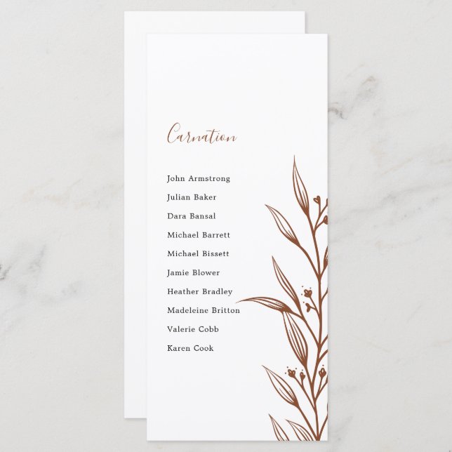 Coche Boho Earthy Botanelegant Ivory Table (Anverso / Reverso)