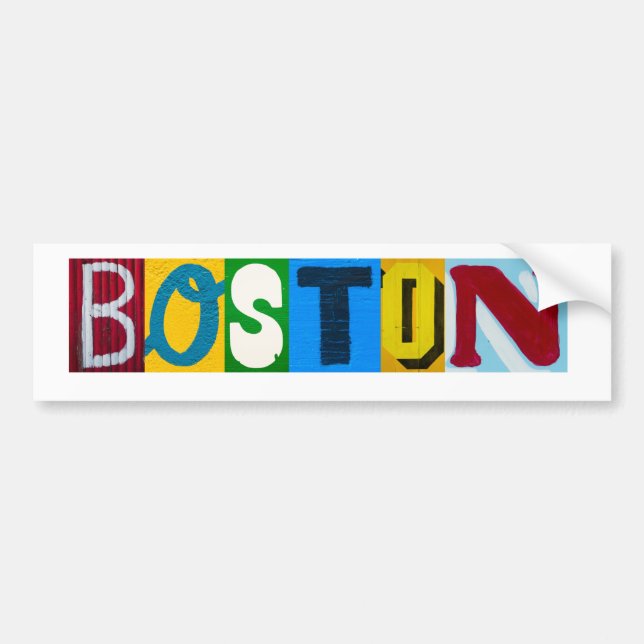 Coche Boston pone letras a la pegatina para el (Frente)