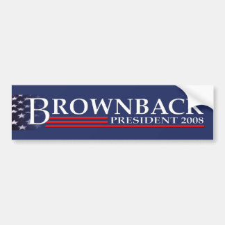 Coche BROWNBACK PARA el PRESIDENTE pegatina para el