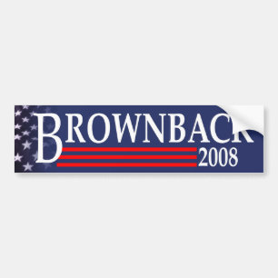 Coche Brownback para el presidente pegatina para el
