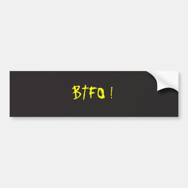 Coche ¡BTFO! Plantilla de la pegatina para el (Frente)