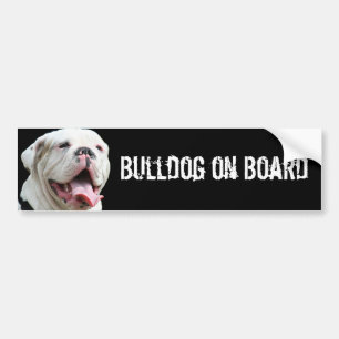 Coche Bulldog a bordo la pegatina para el parachoques