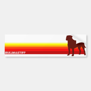 Coche Bullmastiff con la pegatina para el parachoques de