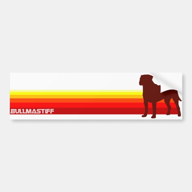 Coche Bullmastiff con la pegatina para el parachoques de (Frente)