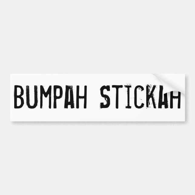 Coche Bumpah Stickah, la pegatina para el parachoques (Frente)