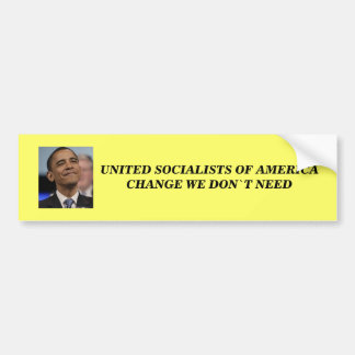 COCHE ¿CAMBIO DE OBAMA?? PEGATINA PARA EL PARACHOQUES