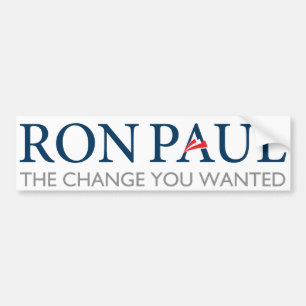 Coche Cambio de Ron Paul usted quiso a la pegatina para