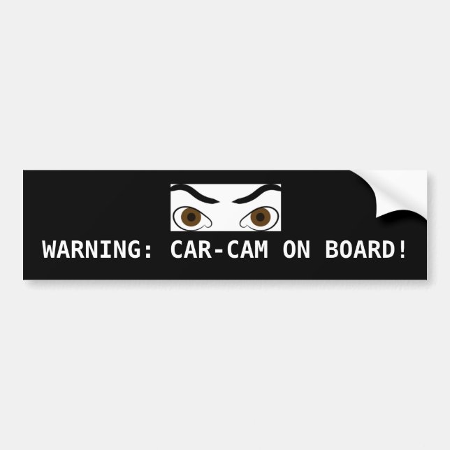 COCHE CAR-CAM A BORDO LA PEGATINA PARA EL PARACHOQUES (Frente)