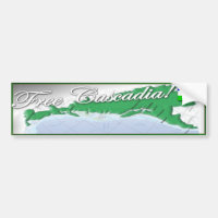 ¡Cascadia libre! Pegatina para el parachoques